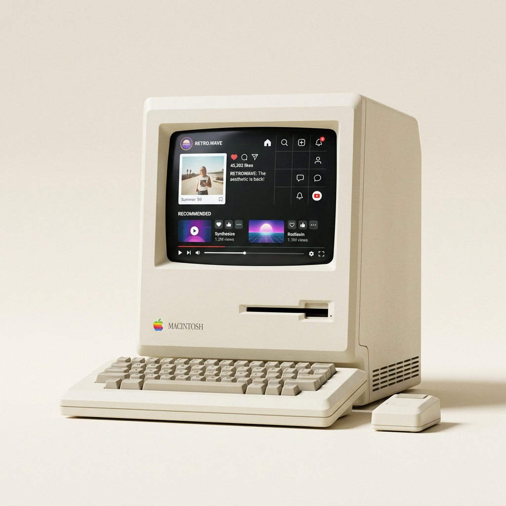 Retro Futuristic Computer ZZINCUT